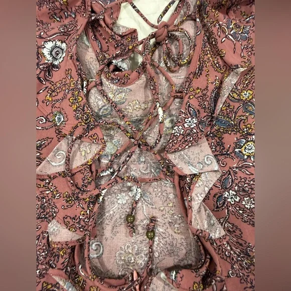 Blue Rain Womens Dress Pink Floral Size M 100% Rayon - Picture 5 of 11